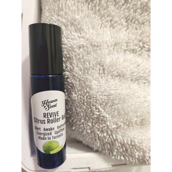 Uplifting Citrus Aromatherapy Roller: Energizing Essential Oil Blend, Handmade i - Picture 5 of 10